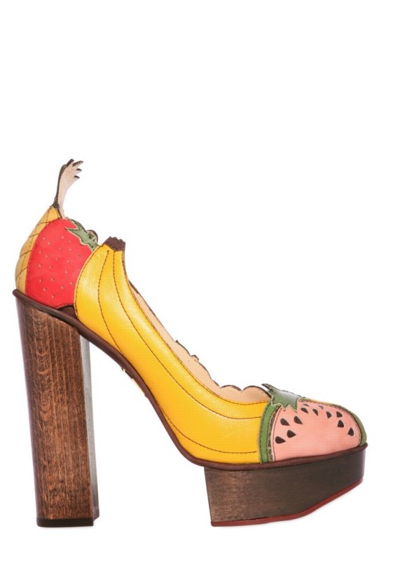 Charlotte Olympia gyümölcs furcsa cipők