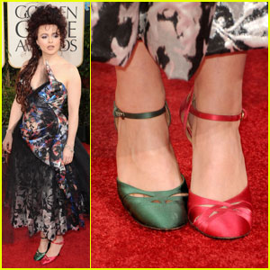 furcsa felemás cipő Helena Bonham Carter Golden Globe